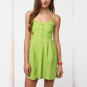 cope linen dress Urban Outfitters COPE Red Blue Linen Blend Summer Dress, size Small